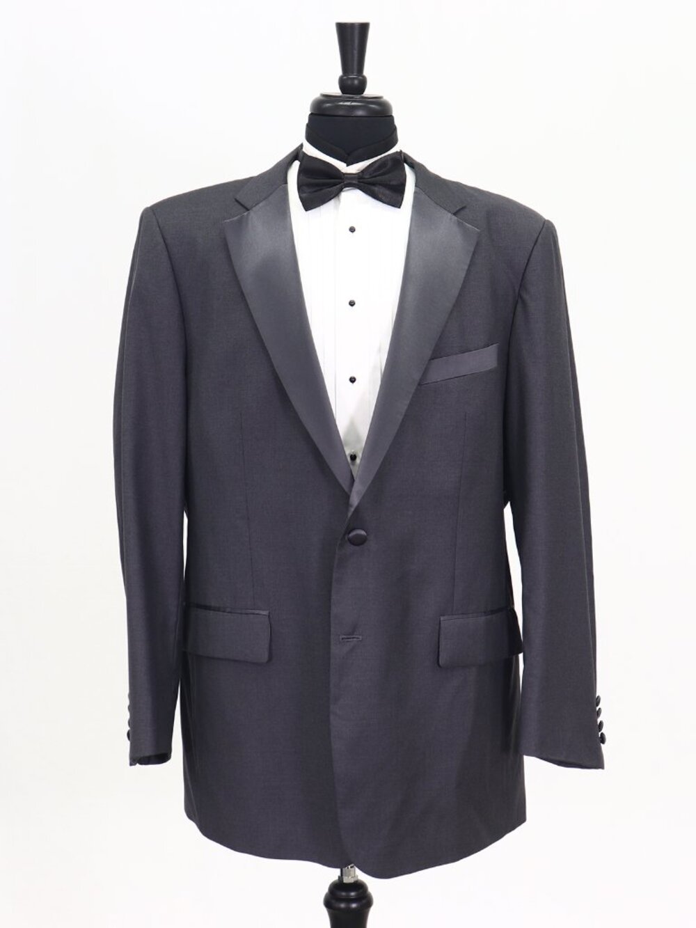 Hong Kong Bespoke 48L Gray Blazer Sport Coat Tuxedo Jacket 2-Button Solid Y932